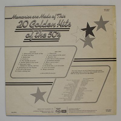 Memories Are Made Of This (20 Golden Hits Of The 50's)