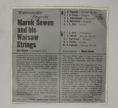 Marek Sewen And His Warsaw Strings