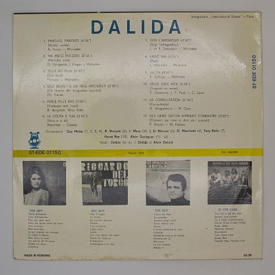 Dalida – Paroles, Paroles