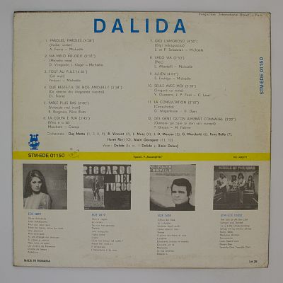 Dalida – Paroles, Paroles