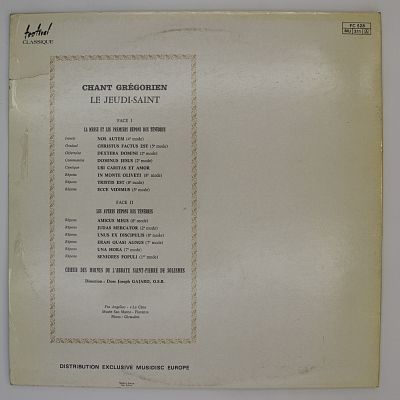 Григорианский хорал - Великий Четверг / Месса и респонсории