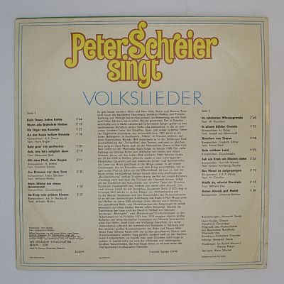 Peter Schreier Singt Volkslieder