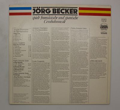 Jörg Becker Spielt Französische Und Spanische Cembalomusik