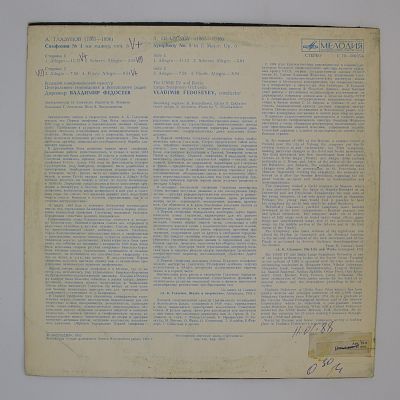 Симфония № 1 Ми Мажор, Соч. 5. Дирижёр Владимир Федосеев