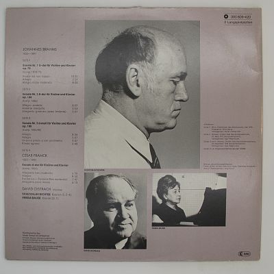 Брамс, Франк. Скрипичные сонаты № 1–3 / Скрипичная соната ля мажор